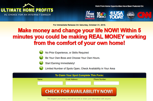 ultimate home profits scam