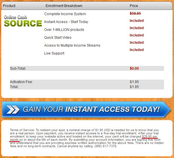 online cash source scam