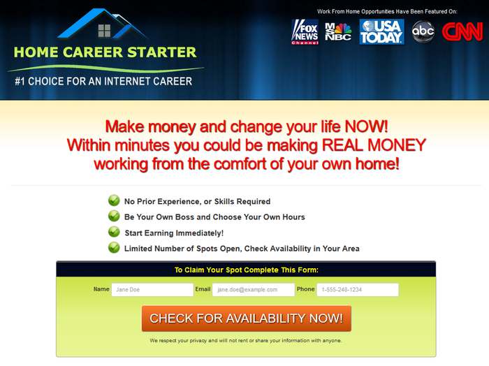 home career starter scam