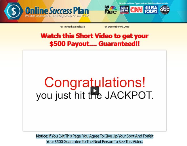 online success plan scam