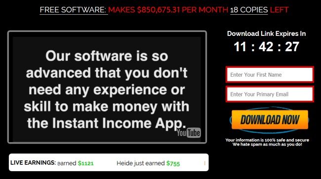 instant income app scam