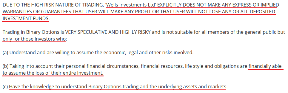 wells investments scam